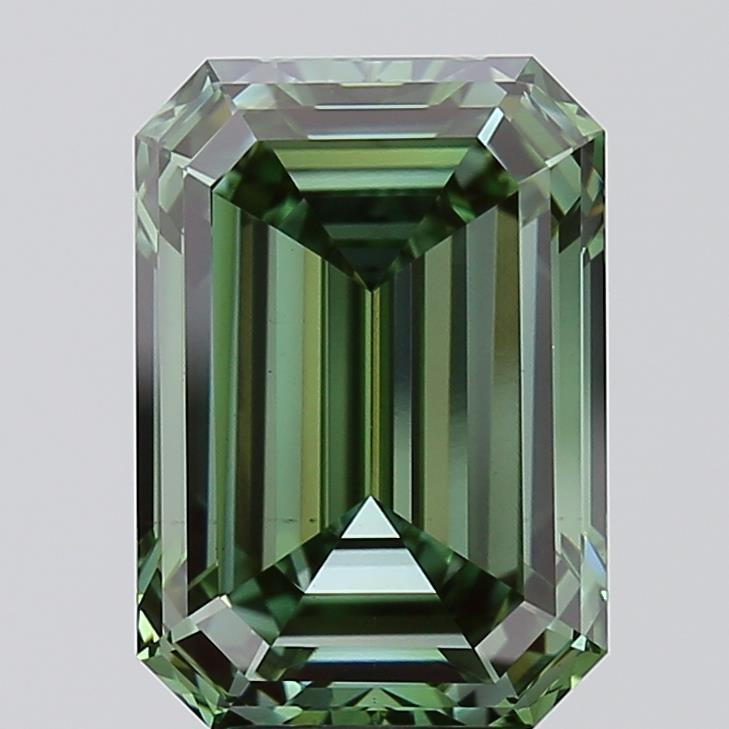 5.09 Ct. Fancy Vivid Green Emerald Lab Grown Diamond