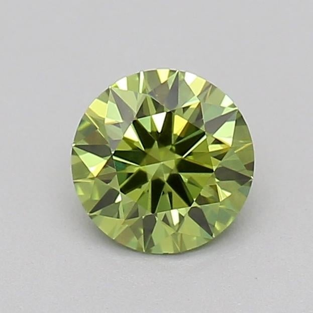 0.27 Ct. Fancy Vivid  Green Round Lab Grown Diamond