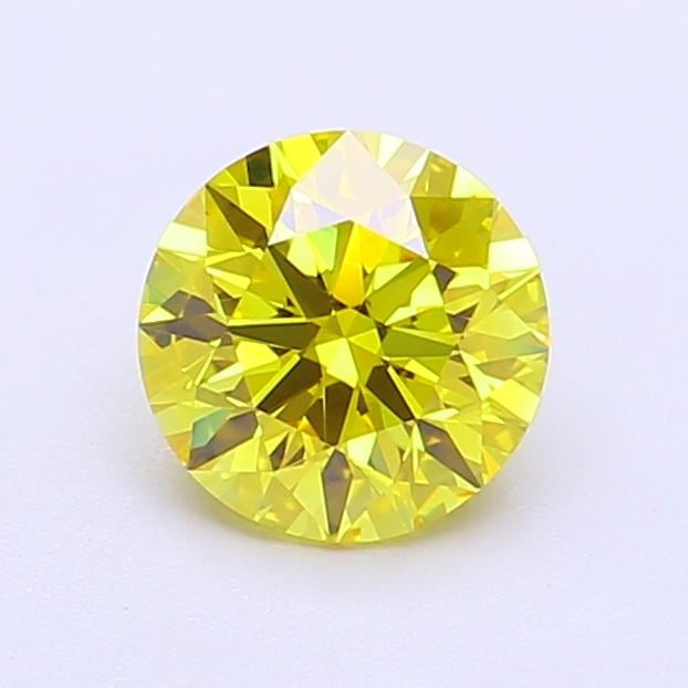 1.00 Ct. Fancy Vivid Yellow Round Lab Grown Diamond