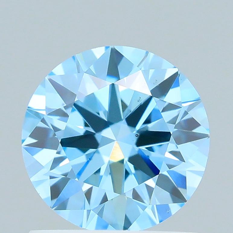 1.01 Ct. Fancy Vivid Blue Round Lab Grown Diamond