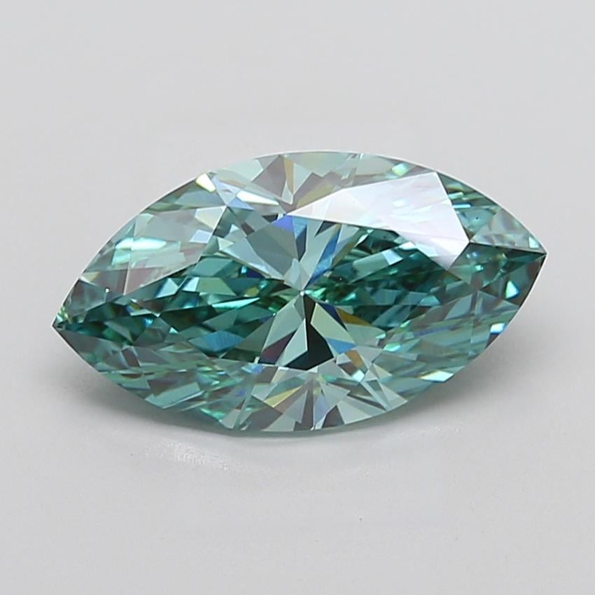 4.50 Ct. Fancy Vivid Green Marquise Lab Grown Diamond