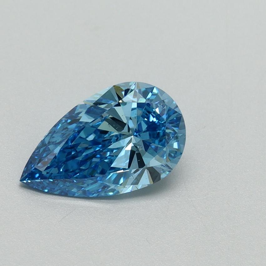 1.07 Ct. Fancy Vivid Blue Pear Lab Grown Diamond
