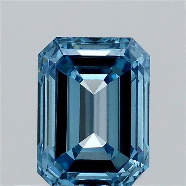 0.73 Ct. Fancy Vivid  Blue Emerald Lab Grown Diamond