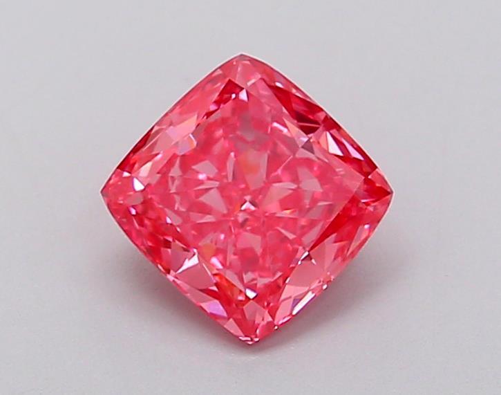 1.0 Ct. Fancy Vivid Pink Cushion Lab Grown Diamond