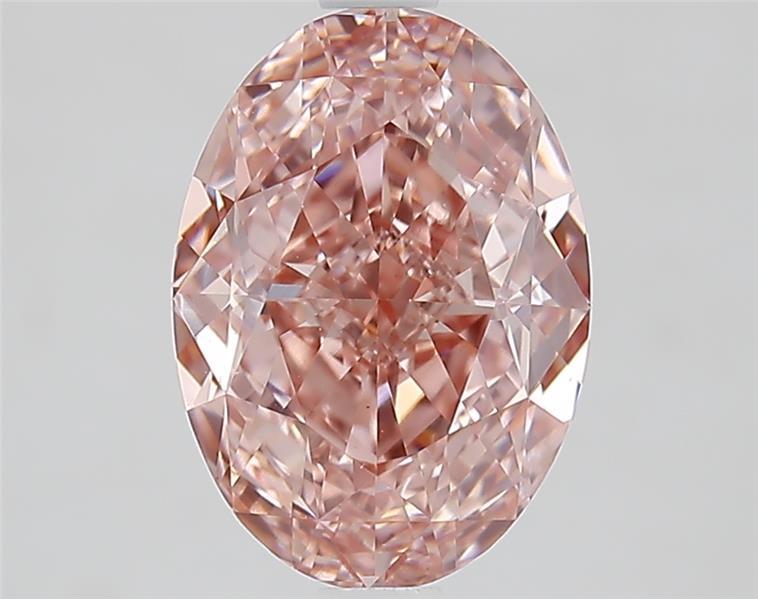 2.74 Ct. Fancy Vivid  Pink Oval Lab Grown Diamond