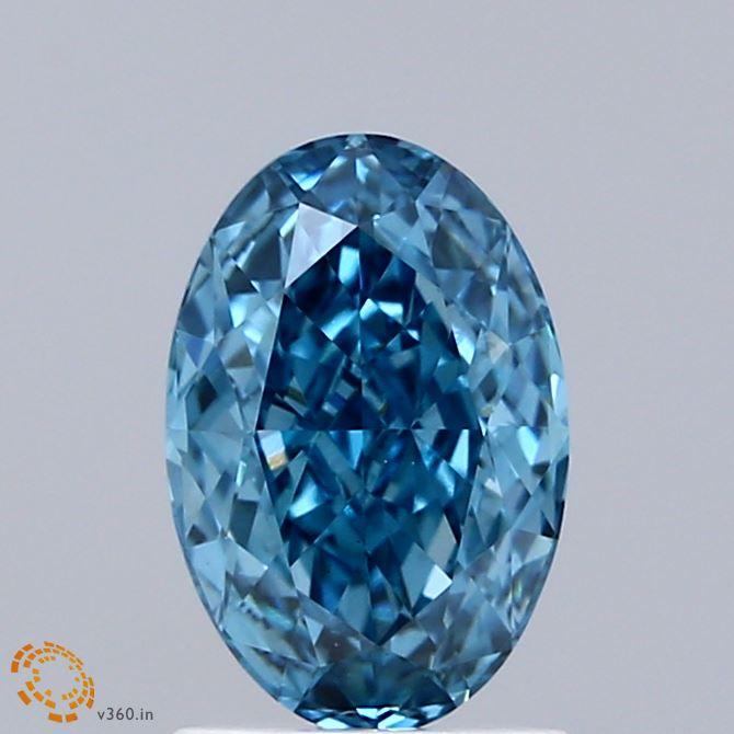 1.51 Ct. Fancy Vivid Blue Oval Lab Grown Diamond