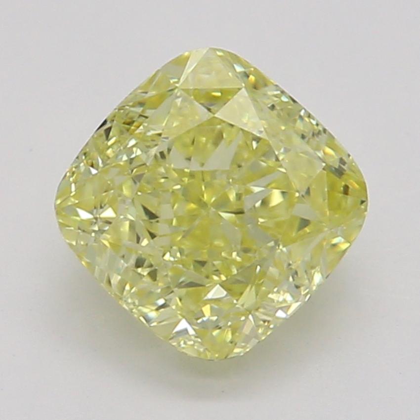 0.70 Ct. Fancy Intense Yellow Cushion Diamond