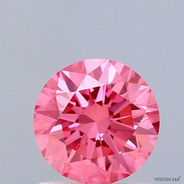 1.00 Ct. Fancy Vivid Pink Round Lab Grown Diamond