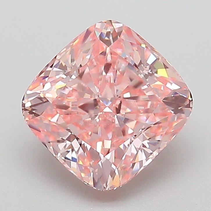 2.02 Ct. Fancy Vivid  Pink Cushion Lab Grown Diamond
