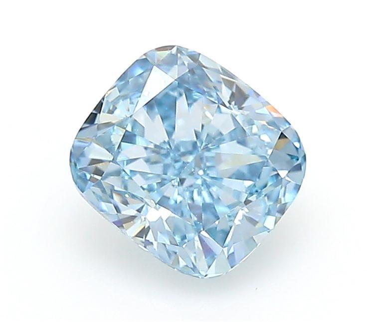 1.08 Ct. Fancy Vivid Blue Cushion Lab Grown Diamond