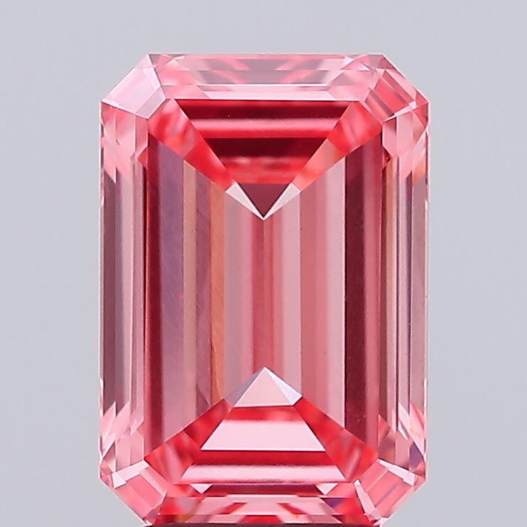 3.02 Ct. Fancy Vivid Pink Emerald Lab Grown Diamond