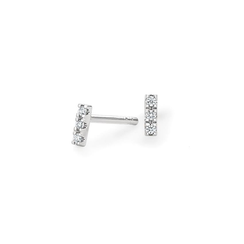 silver diamond studs