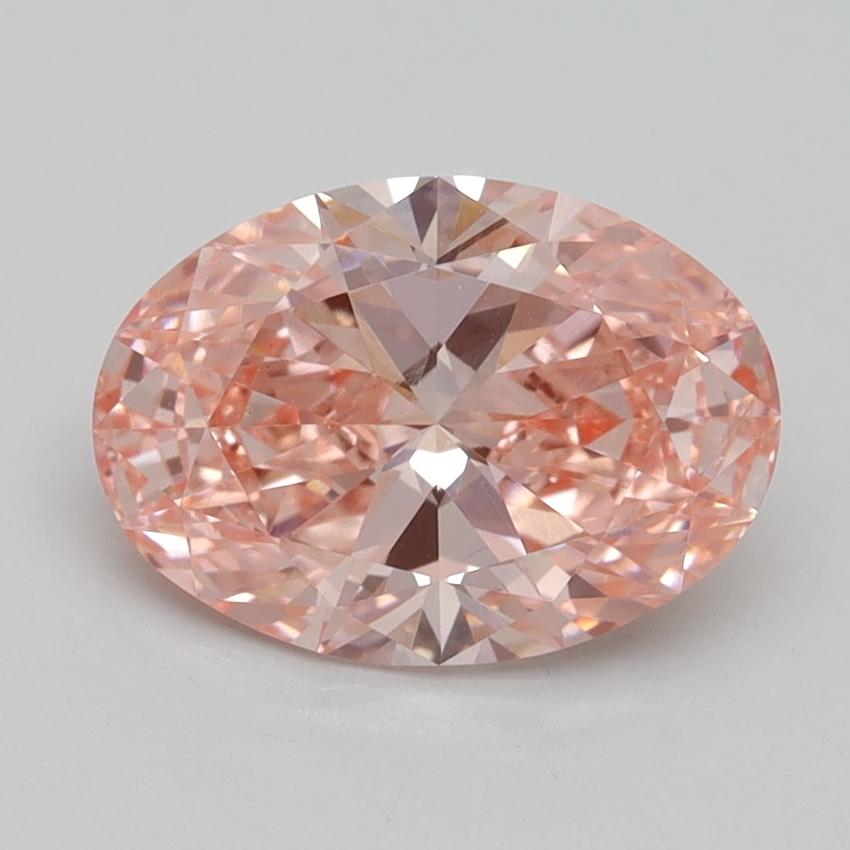 2.10 Ct. Fancy Vivid Pink Oval Lab Grown Diamond