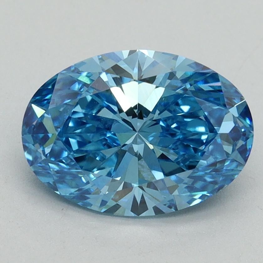 2.02 Ct. Fancy Vivid Blue Oval Lab Grown Diamond