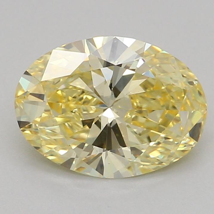 0.79 Ct. Fancy Intense Yellow Oval Lab Grown Diamond