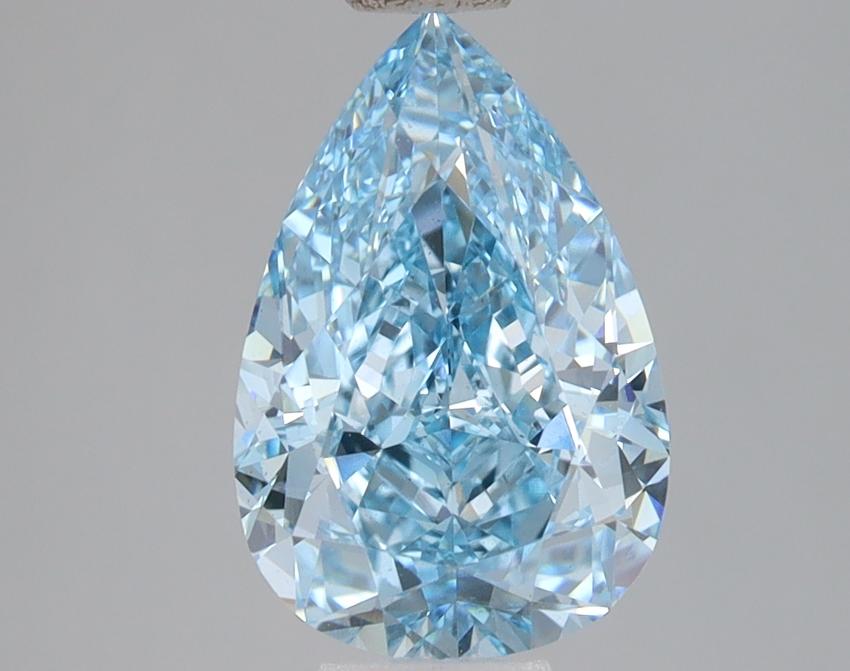 2.06 Ct. Fancy Vivid Blue Pear Lab Grown Diamond