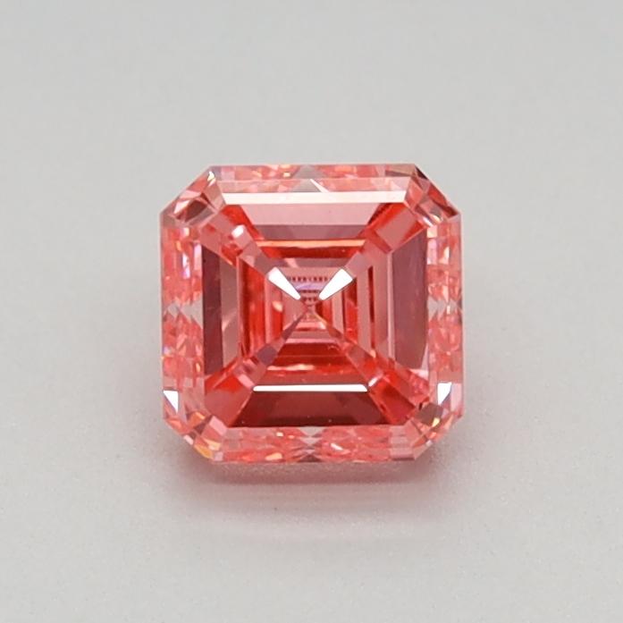 0.51 Ct. Fancy Vivid Pink Asscher Lab Grown Diamond