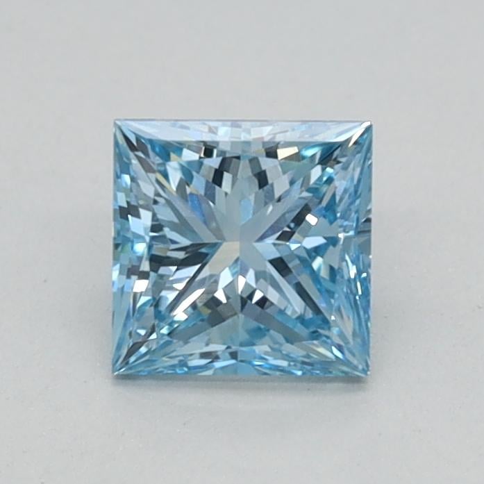 0.49 Ct. Fancy Vivid Blue Princess Lab Grown Diamond