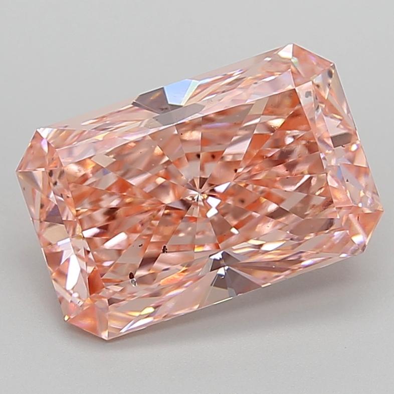 5.04 Ct. Fancy Vivid  Pink Radiant Lab Grown Diamond