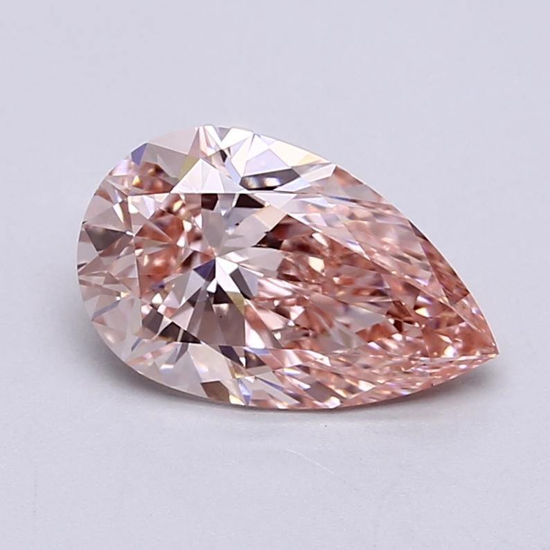 2.42 Ct. Fancy Vivid  Pink Pear Lab Grown Diamond