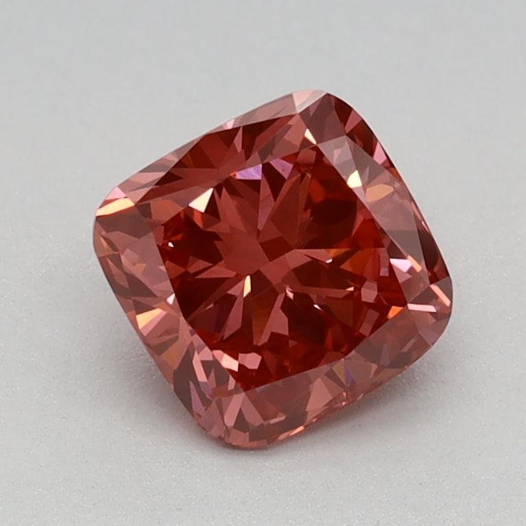 0.76 Ct. Fancy Vivid Pink Cushion Lab Grown Diamond