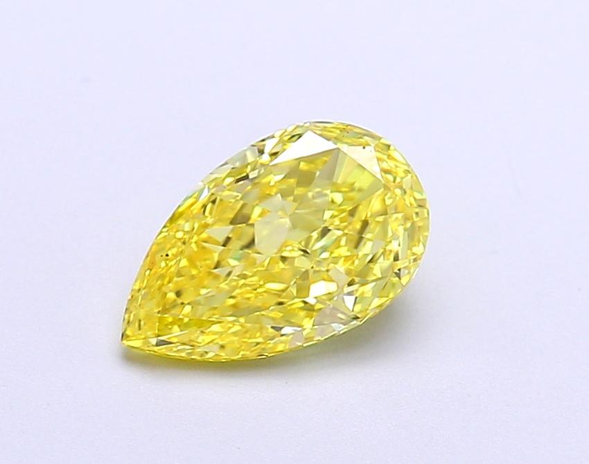 1.26 Ct. Fancy Vivid  Yellow Pear Lab Grown Diamond
