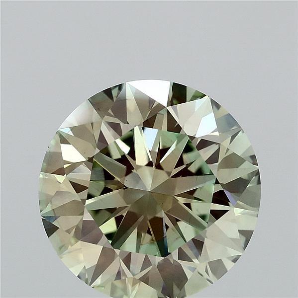 4.08 Ct. Fancy Yellowish Green Round Lab Grown Diamond