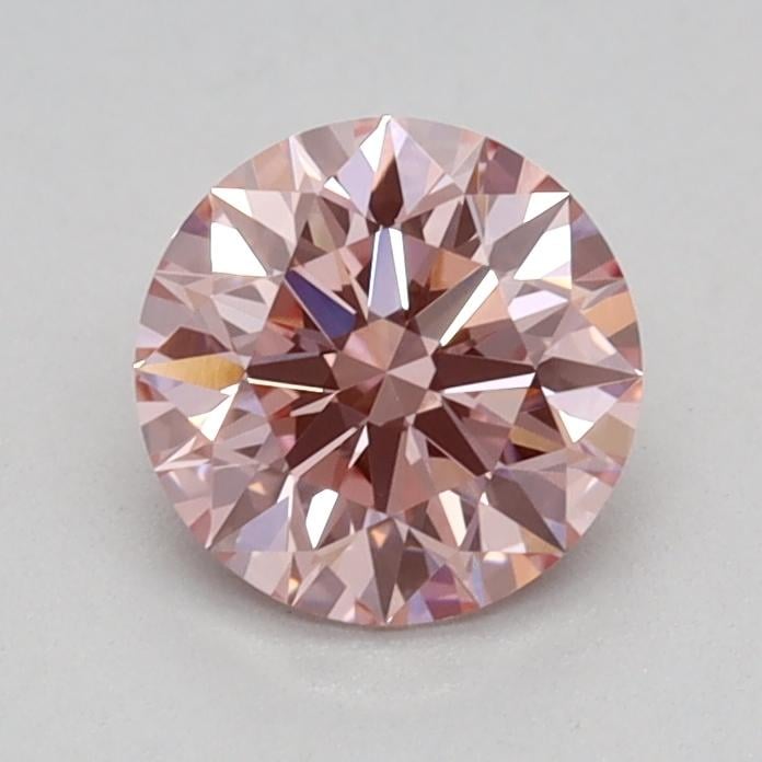 0.62 Ct. Fancy Vivid Pink Round Lab Grown Diamond