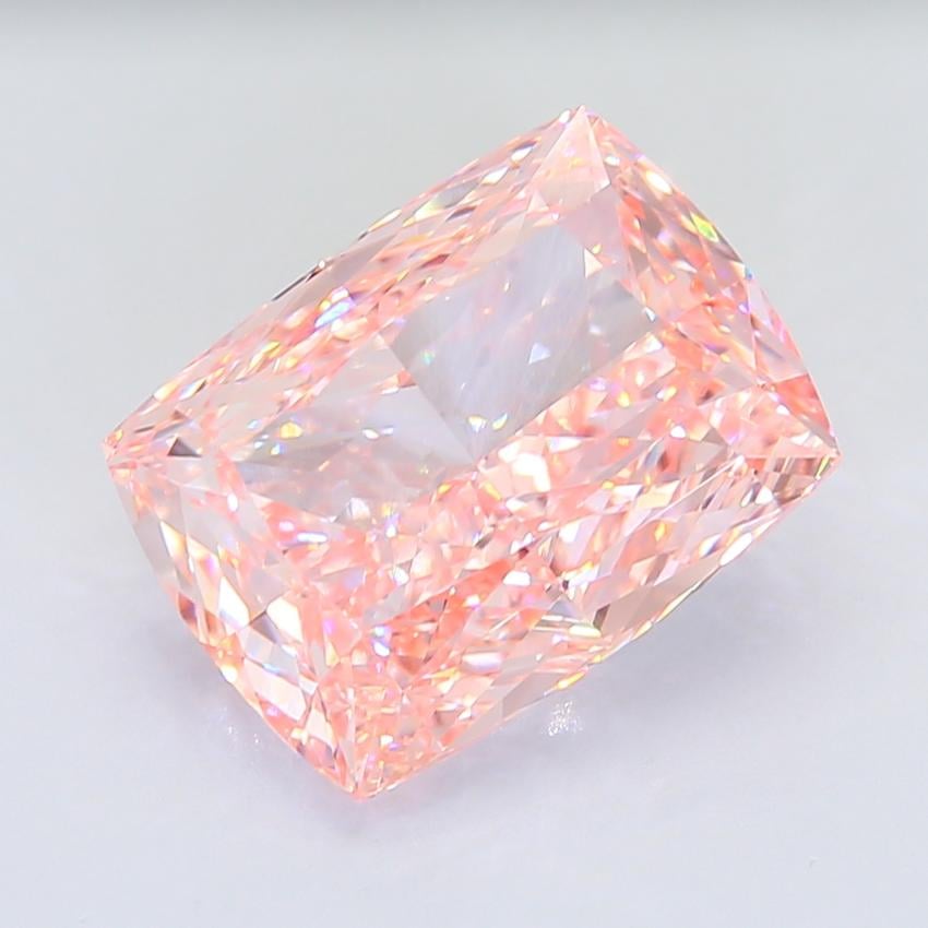 13.69 Ct. Fancy Intense Pink Cushion Lab Grown Diamond