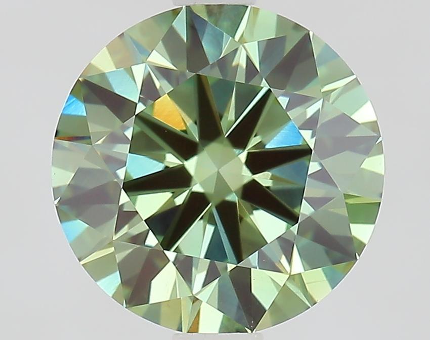 2.01 Ct. Fancy Vivid Green Round Lab Grown Diamond