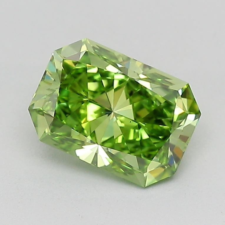 1.00 Ct. Fancy Vivid  Green Radiant Lab Grown Diamond