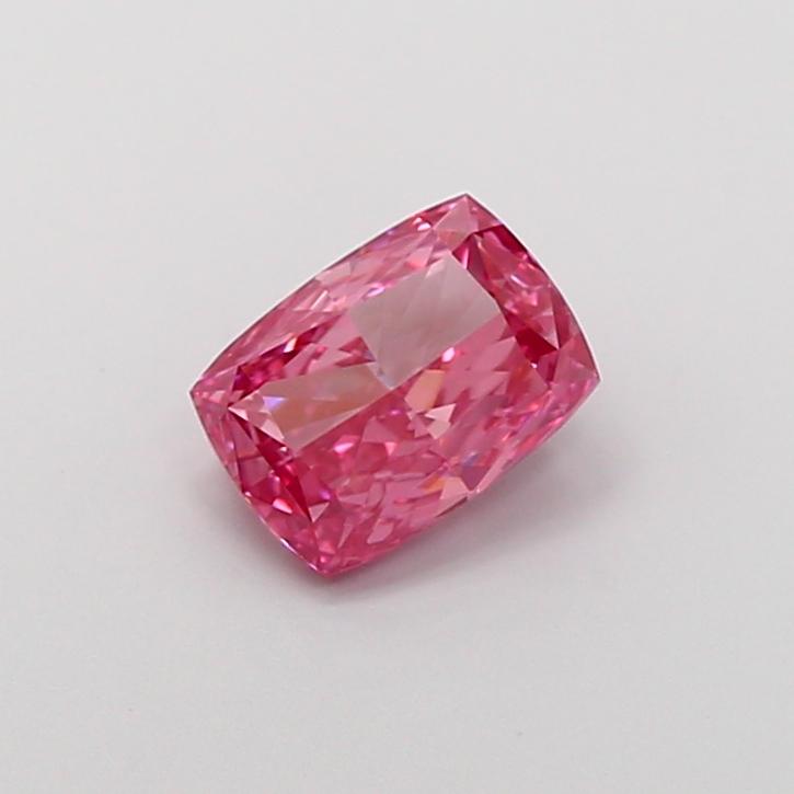 1.65 Ct. Fancy Vivid Pink Cushion Lab Grown Diamond