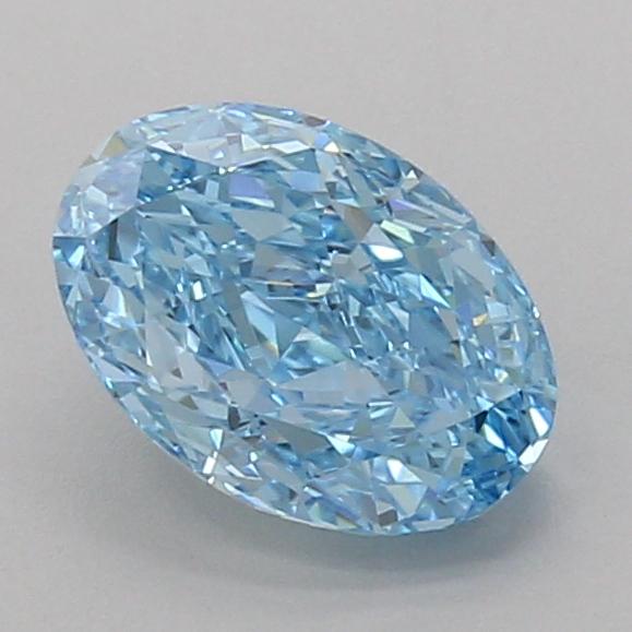 1.54 Ct. Fancy Vivid Blue Oval Lab Grown Diamond