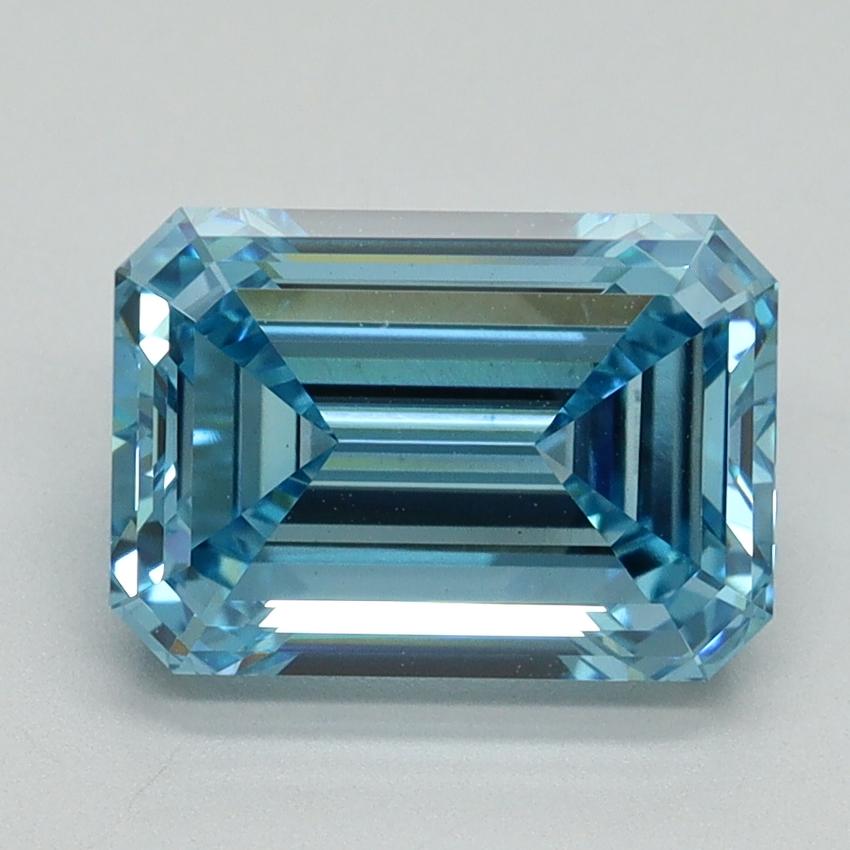 2.81 Ct. Fancy Vivid Blue Emerald Lab Grown Diamond