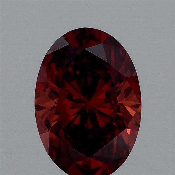 0.84 Ct. Fancy Deep  Orange Oval Lab Grown Diamond