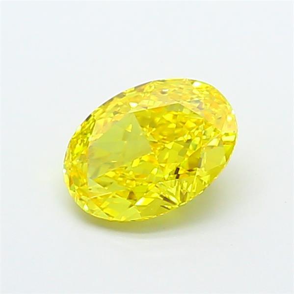 1.39 Ct. Fancy Vivid Yellow Oval Lab Grown Diamond