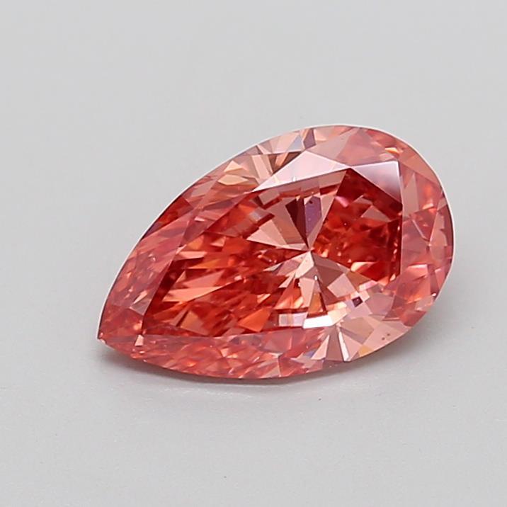 1.55 Ct. Fancy Vivid Brownish Pink Pear Lab Grown Diamond