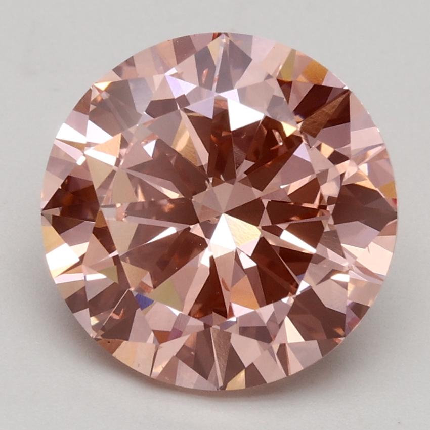 3.00 Ct. Fancy Intense Pink Round Lab Grown Diamond