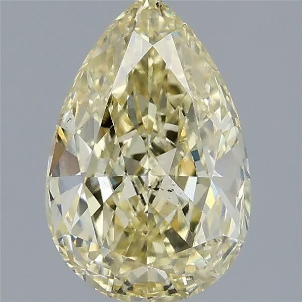 2.10 Ct. Fancy Yellow Pear Lab Grown Diamond