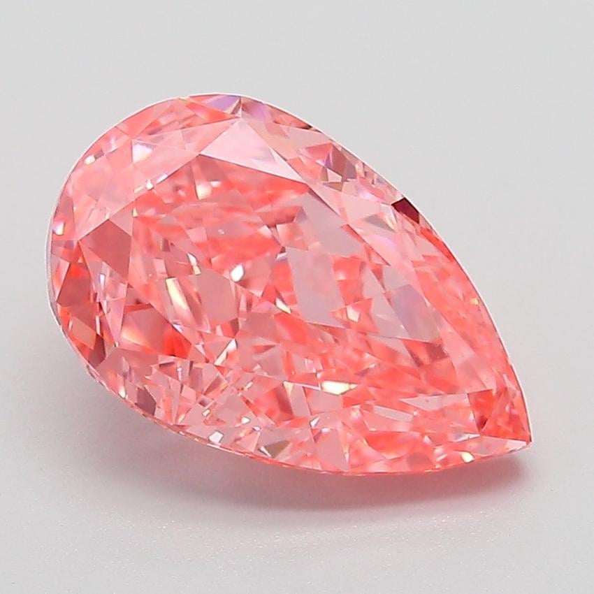 3.06 Ct. Fancy Vivid Pink Pear Lab Grown Diamond