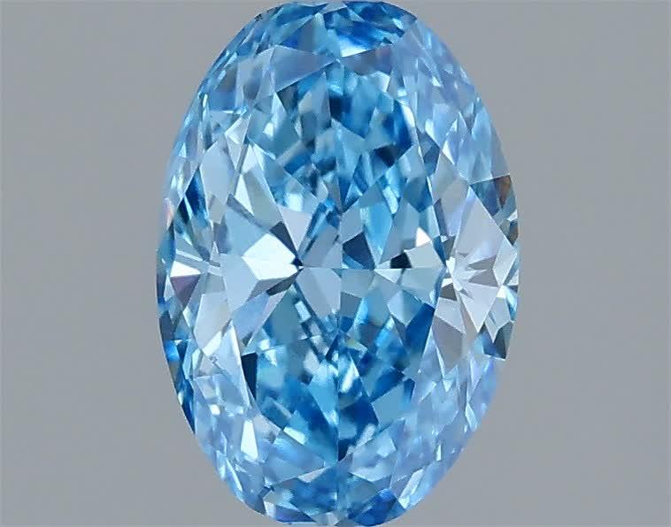 1.17 Ct. Fancy Vivid Blue Oval Lab Grown Diamond