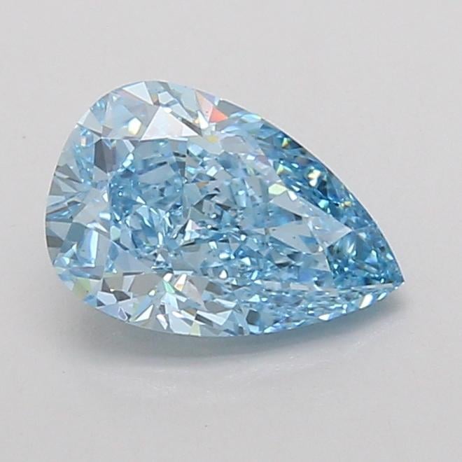 1.47 Ct. Fancy Vivid Blue Pear Lab Grown Diamond