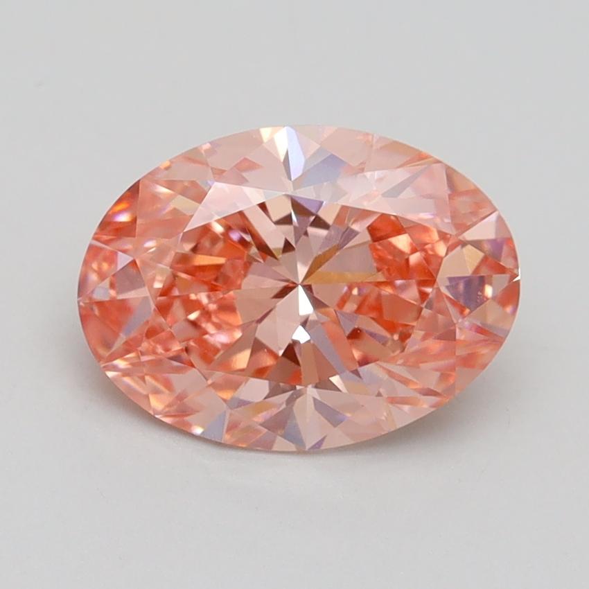 2.02 Ct. Fancy Vivid Pink Oval Lab Grown Diamond