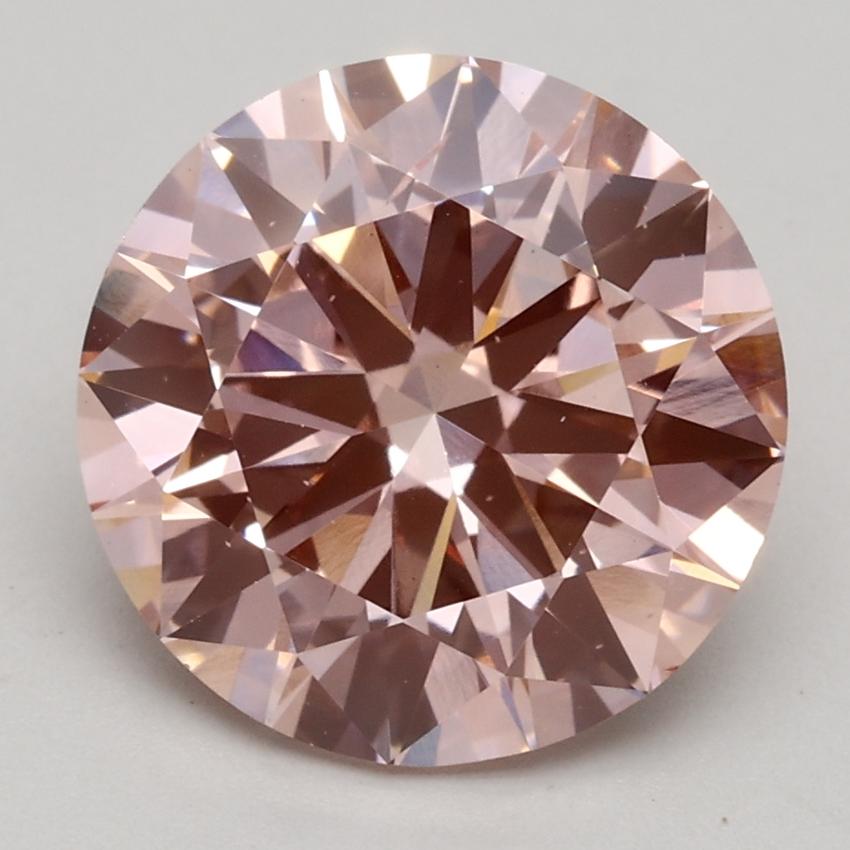 3.00 Ct. Fancy Intense Pink Round Lab Grown Diamond