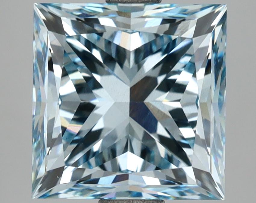 5.02 Ct. Fancy Intense Blue Princess Lab Grown Diamond