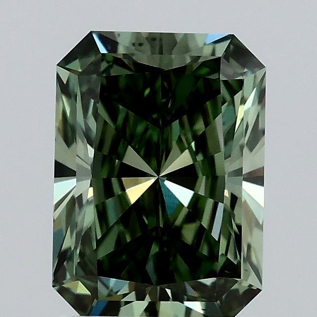 1.56 Ct. Fancy Vivid Green Radiant Lab Grown Diamond