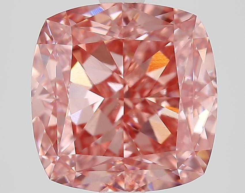 3.99 Ct. Fancy Vivid Pink Cushion Lab Grown Diamond
