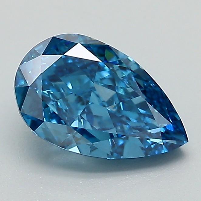 1.13 Ct. Fancy Vivid Blue Pear Lab Grown Diamond