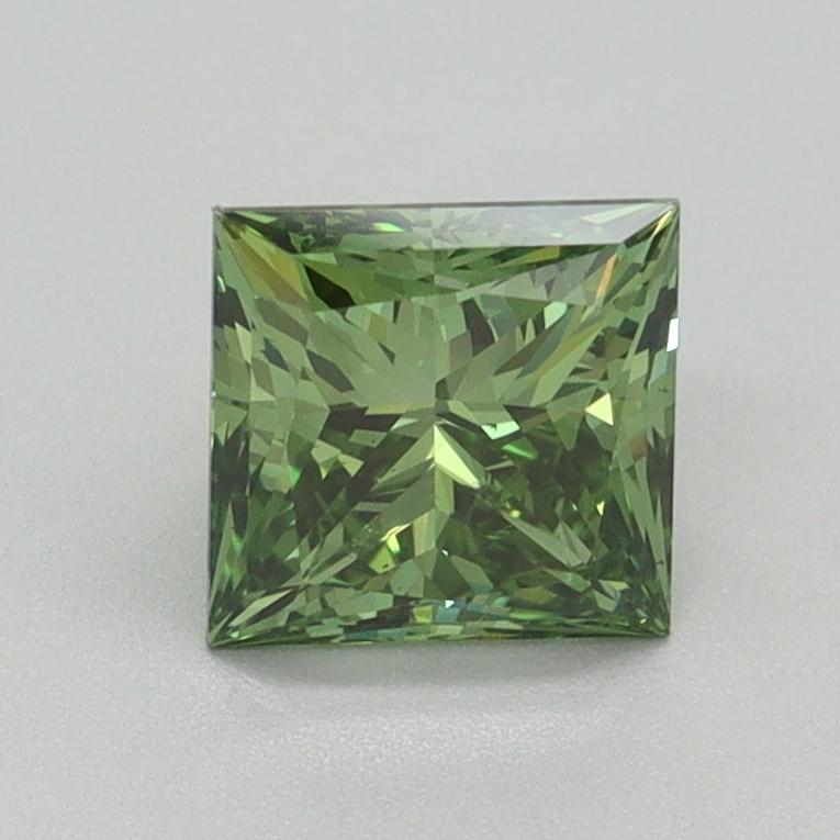 1.16 Ct. Fancy Vivid Green Princess Lab Grown Diamond