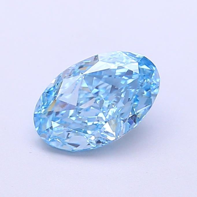 1.01 Ct. Fancy Vivid  Blue Oval Lab Grown Diamond